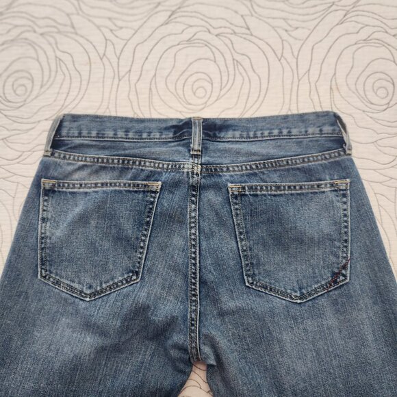 Unisex Slim Fit Blue Jeans w/ Minor Fading - Picture 5 of 10